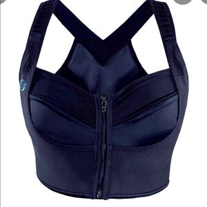 Bloom Bra Wireless Zip Front Plus Size 9 (See Chart) Great Support Soft Fabric